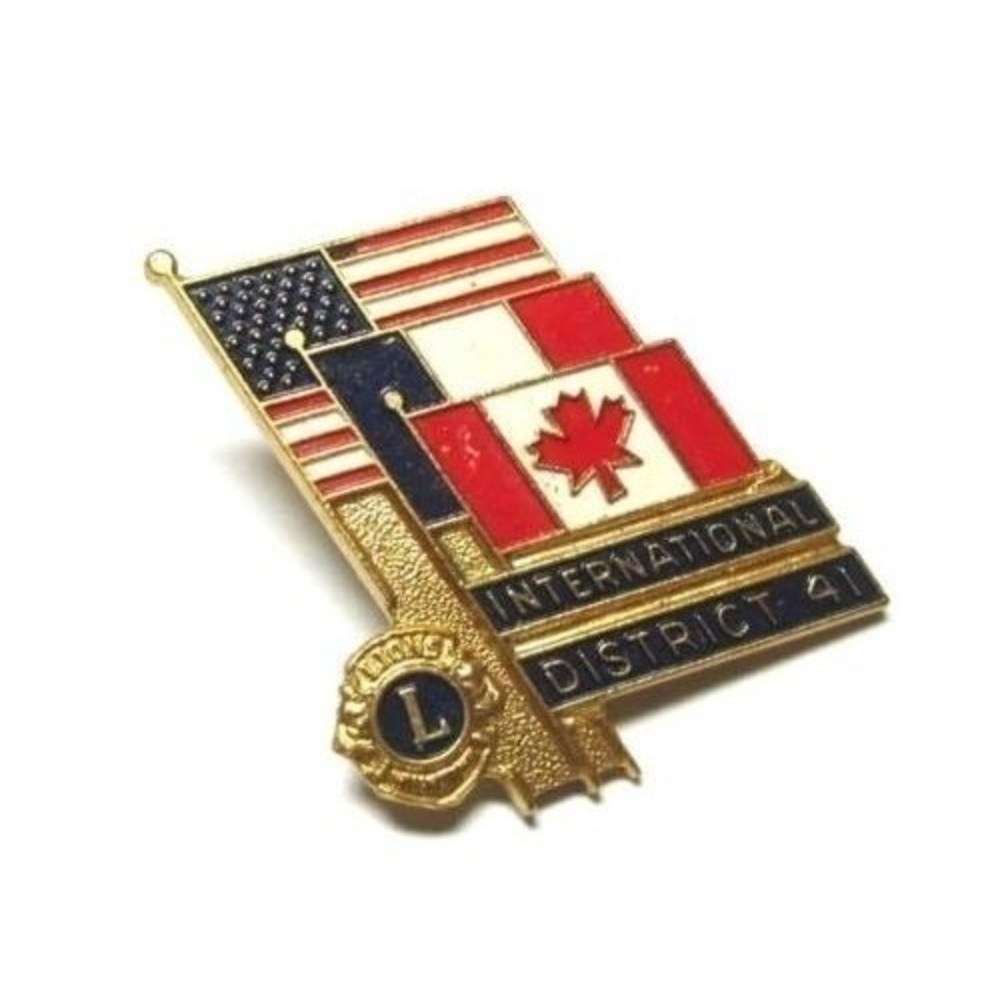 Vintage Lion's Club International enamel Tie Tac Pin